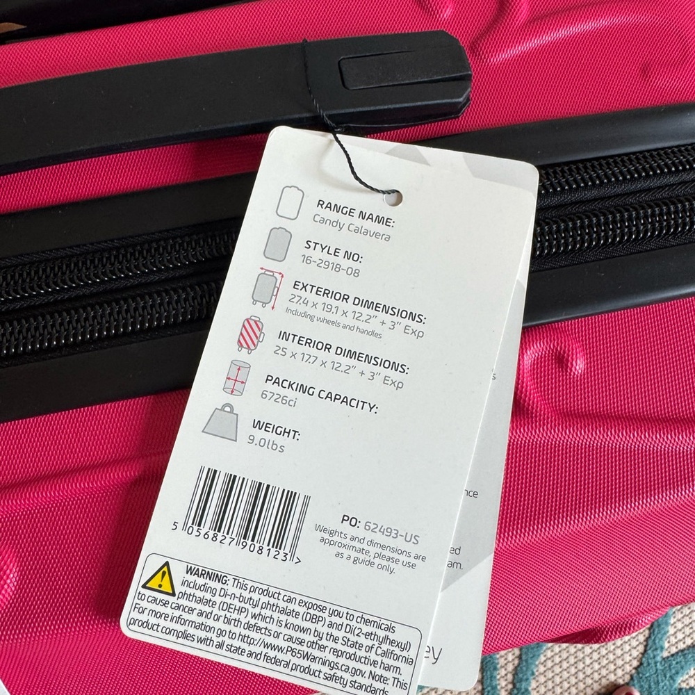 “IT IMPAKT STYLE 2025 LUGGAGE” RED SKULL”HARDSIDE ROLLER LUGGAGE - Picture 5 of 9